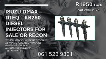 ISUZU DMAX DIESEL INJECTORS FOR SALE WITH TEST REPORTS 