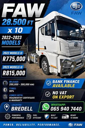FAW 28.500 FT  10 Available  2022 - 2023 Models 