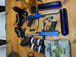 Paintball marker set like new.