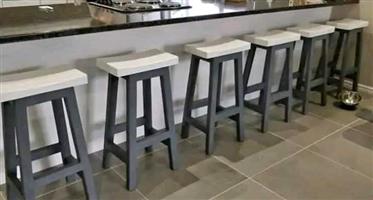 Pinewood bar stools