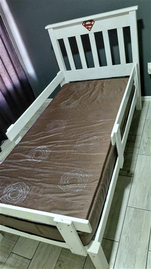 Almost new single bed and mattress for sale