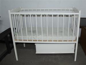 WHITE BABY COT WITH
