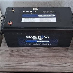 13v/218ah Blue Nova lithium battery, lightly used