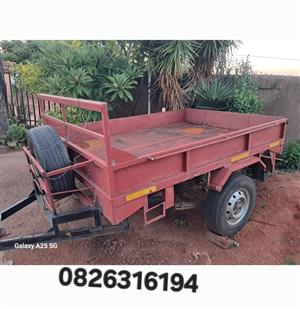 Two wheel heavy duty farm trailer