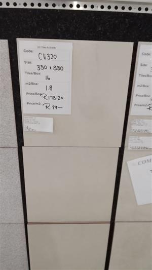 Tiles Clayville Sand Ivory A Grade ceramic 330x330