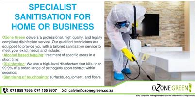 Sanitisation for your Home or business