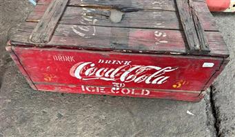 Original Wooden Ice Cold Coca Cola 3D Crate 