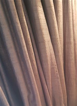 Bronze raw silk curtains 
