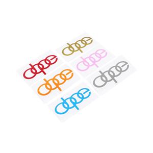 Dope Typography Design Vinyl Sticker 12x6cm (gold)