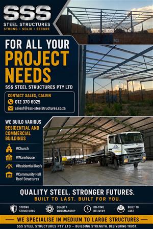 Steel Structures: Churches, Warehouses, Clinics, Offices & more!