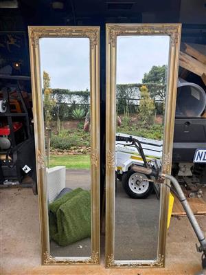 Gold framed full length mirror