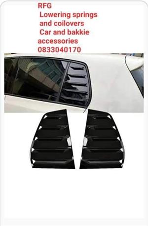 2 x Gloss black window covers  Golf 5 Golf 6 Golf 7 Golf 7.5
