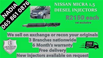NISSAN MICRA 1.5 K9K DIESEL INJECTORS FOR SALE BY NKD DIESEL INJECTORS