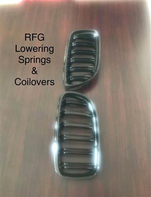 Bmw E90 Pre face lift and facelift gloss black double slat grills