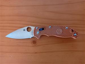 Spyderco Manix 2 – Lightweight – Burnt Orange – REX45 – Manual Folding Knife