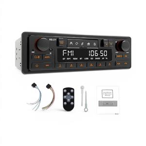 Retro Euro-Spec RS-21 Digital Media Player with USB, Blueooth, SD Input, Vari colour, Remote & Radio