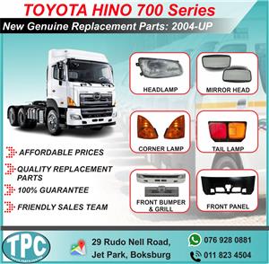 Toyota Hino 700 Series 2004-UP model parts available in store while stocks last