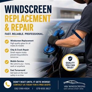 Mobile Windscreen Replacement & Chip Repair On Site