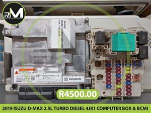 2019 ISUZU D MAX 2.5L TURBO DIESEL 4JK1 COMPUTER BOX & BCMI R4500 MV0801