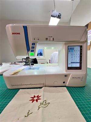 Janome skyline 9 sewing and embroidery machine