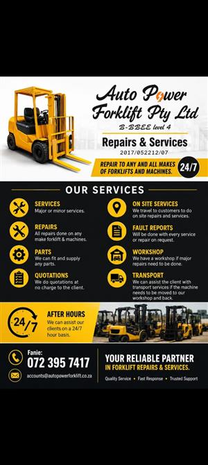 Forklift repairs. Forklift services