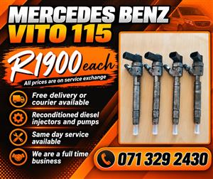 MERCEDES BENZ VITO 115 INJECTORS FOR SALE WITH WARRANTY INCLUDED 