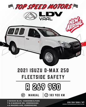 2021 ISUZU D-MAX 250 FLEETSIDE SAFETY