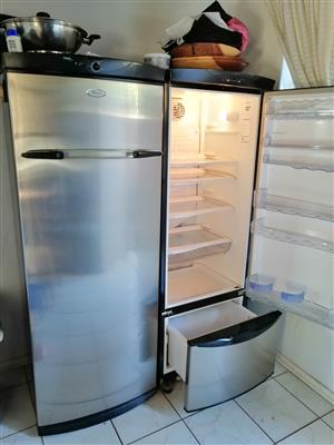 Whirlpool fridge and freezer. Freezer needs gas but both in perfect working cond