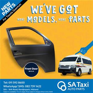 New Front Door suitable for Toyota Quantum - SA Taxi Auto Parts quality spares 