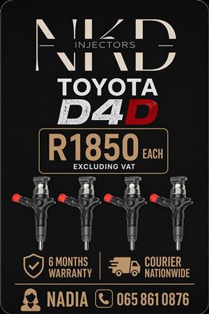 DIESEL INJECTORS TO RECON FOR TOYOTA D4D