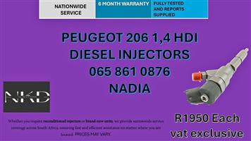 PEUGEOT 206 1,4 HDI DIESEL INJECTORS FOR SALE -RECONDITIONED AND NEW