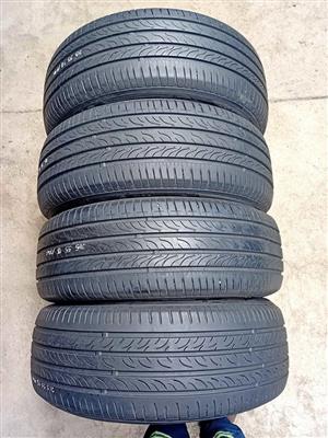 Set of 215/55/18 Tyres for Sale. Contact 