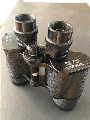 Super Zenith Working 7x50 Binoculars in hard shell carry case 