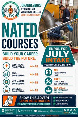 Registrations open for Nated Engineering Courses (N4-N6)