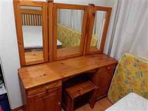 Dressing Table - Solid Pine. As new.