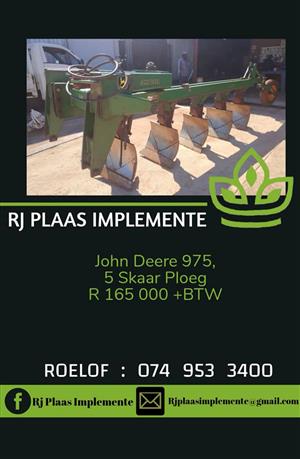 John deere 5 skaar swaai ploeg