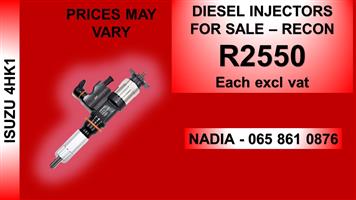 ISUZU 4HK1 DIESEL INJECTORS FOR SALE OR TO RECON