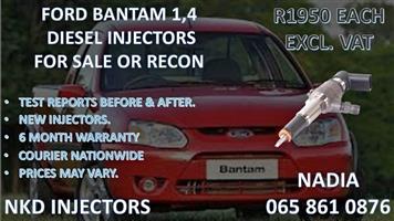 FORD BANTAM 1,4 DIESEL INJECTORS FOR SALE. REBUILT AND TESTED