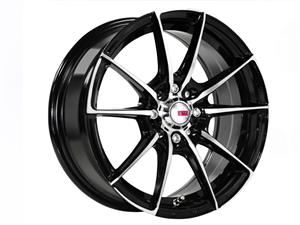 14″ A-Line Pulse 4×100 & 4×108 Black Machine Face Alloy Wheels