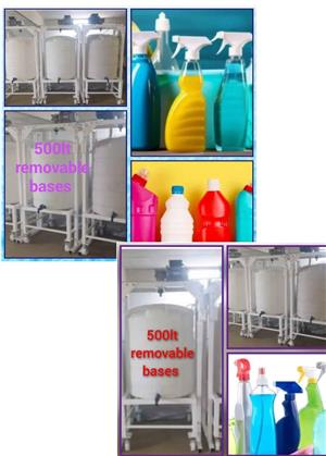 500 LITRE DETERGENT MIXING MACHINE WITH 2 REMOVABLE BASES+TANKS