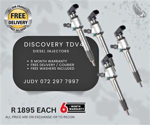Discovery TDV4 Diesel Injectors for sale on service exchange or to recon