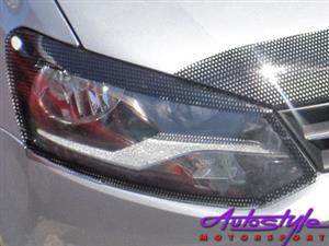 VW Polo 2010+ 4dr  Carbon Look Headlight Guard