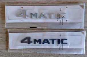 Mercedes 4MATIC back stick on badges emblems