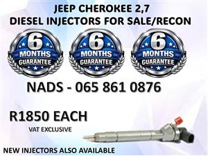 JEEP CHEROKEE 2,7 DIESEL INJECTORS FOR SALE / RECON WITH WARRANTY PRETORIA