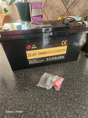 24v/100ah Lithium battery, brand new!