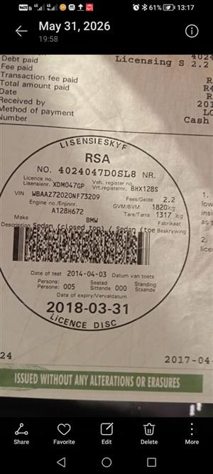 Advertising license disc and drivers license renewal