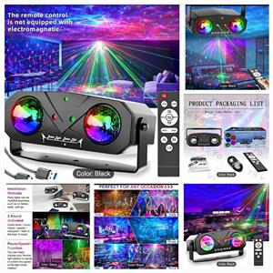  Dual LED Party Lights with Remote Control 