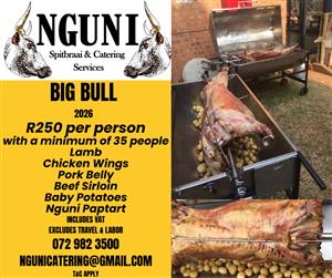 Spit Braai Catering - Slow roasting lamb