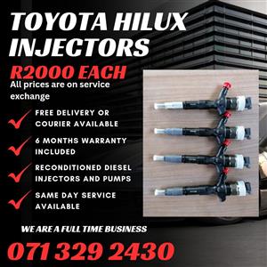 TOYOTA HILUX 2.5 INJECTORS FOR SALE WITH WARRANTY 