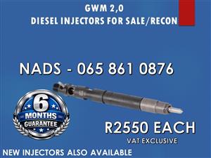 GWM 2.0 DELPHI DIESEL INJECTORS FOR SALE OR RECON